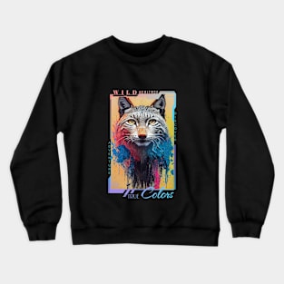 Wolf  Animal Discovery Adventure Nature Planet Earth Paint Crewneck Sweatshirt